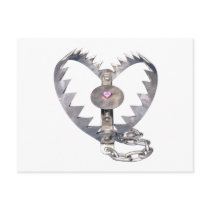 Bear Trap Heart Post Card