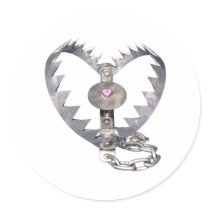 Bear Trap Heart Sticker