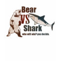 Bear vs shark t-shirts by jamierushad Bear vs shark t-shirts
