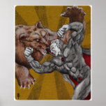 Bear vs. Vampire Print