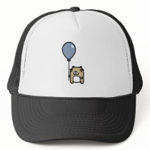 Bear With Blue Balloon Mesh Hats