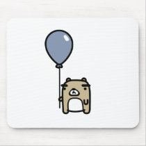 Bear With Blue Balloon Mousepad