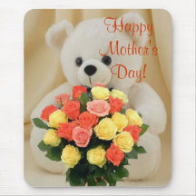 Bear With Flowers Mousepad