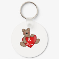 Bear with Heart Be Mine keychains