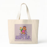 Bear with Heart Big Sister Canvas Bag