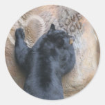 BEAR WITH ME - BEAR SCRATCHES I LOVE YOU TO WALL ROUND STICKER