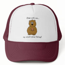 Bear with me...my mind's gone fishing! hats by snarkolepsy Bear with me...my mind's gone fishing! hats