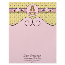 Bear With Pink Cupcake C N' S Letterhead letterhead