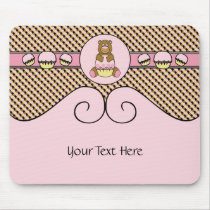 Bear With Pink Cupcake Color Swatches Mousepad mousepads