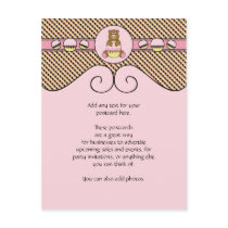 Bear With Pink Cupcake Color Swatches Postcard postcards
