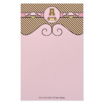 Bear With Pink Cupcake Color Swatches Stationery stationery