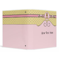 Bear With Pink Cupcake Cupcakes N' Swirls Binder binders