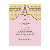 Bear With Pink Cupcake Cupcakes N' Swirls Postcard postcards