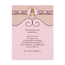 Bear With Pink Cupcake Diamonds Postcard postcards