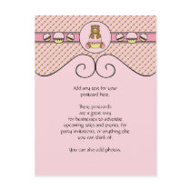 Bear With Pink Cupcake Dots Postcard postcards