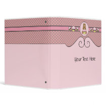 Bear With Pink Cupcake Pink Waffle Cone Binder binders