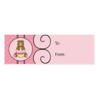 Bear With Pink Cupcake Swirls Gift Tags profilecard