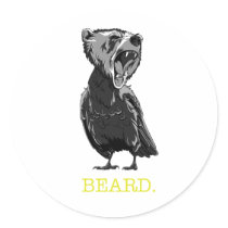 Beard (half bear - half bird) stickers