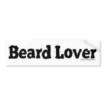 Funny Bumper Stickerstudent on Beard Lover Funny Fuzzy Letters Template Black Bumper Sticker By