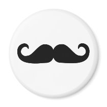 Beard - Mustache Refrigerator Magnets