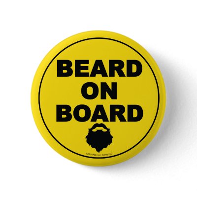 Beard on Board Button by DavidEWilkinson