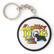 Bearded Collie Agility Gifts Keychain