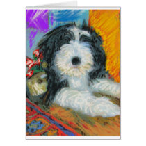 Bearded Collie Card
