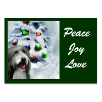 Bearded Collie Christmas Gifts Business Card Templates