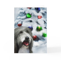Bearded Collie Christmas Gifts cards