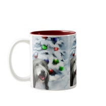 Bearded Collie Christmas Gifts mugs