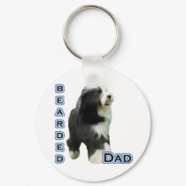 Bearded Collie Dad 4 - Keychain