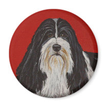 BEARDED COLLIE DOG MAGNET