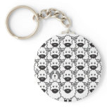 Bearded Collie in the Sheep Key Chains