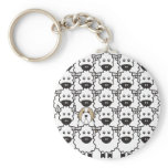 Bearded Collie in the Sheep Key Chains