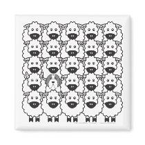 Bearded Collie in the Sheep Fridge Magnets