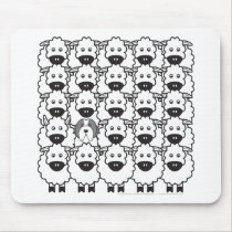 Bearded Collie in the Sheep Mouse Pads