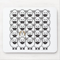 Bearded Collie in the Sheep mousepads by khocker Bearded Collie in the Sheep mousepads