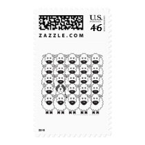 Bearded Collie in the Sheep Postage