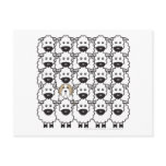 Bearded Collie in the Sheep Postcard
