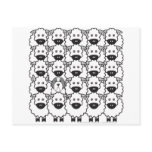Bearded Collie in the Sheep Post Cards