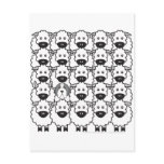 Bearded Collie in the Sheep Postcard