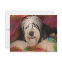 Bearded Collie Personalized Invite
