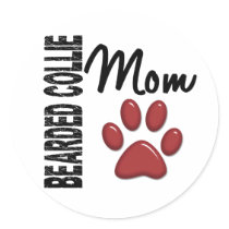Bearded Collie Mom 2 Sticker
