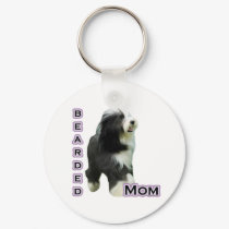 Bearded Collie Mom 4  - Keychain