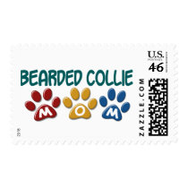 BEARDED COLLIE MOM Paw Print Stamp
