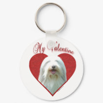 Bearded Collie My Valentine - Keychain