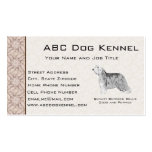 Bearded Collie on Biege and Tan Business Cards