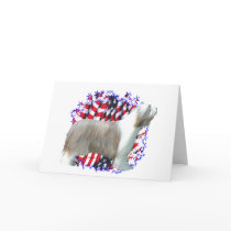 Bearded Collie Patriot karten by GreyWolfCreation Bearded Collie Patriot karten