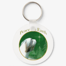 Bearded Collie Peace keychains