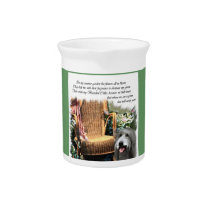 Bearded Collie Summer Garden pitchers